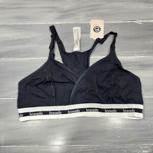 Bravado Designs Original Nursing Bra Black XL Wireless Racerback NEW